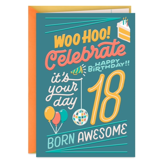 Hallmark 18th Birthday Card (Born Awesome)