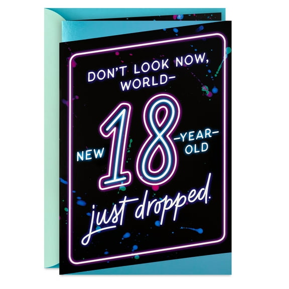 Hallmark 18th Birthday Card (The World Is All Yours)