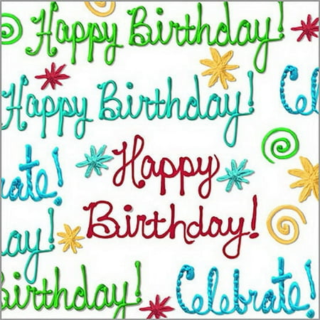 Happy Birthday 'Frosted Cake' Lunch Napkins (16ct)