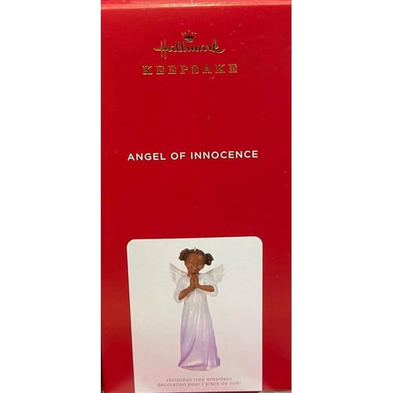 Hallmark 2021 Angel of Innocence Black Angel Christmas Ornament New w Box
