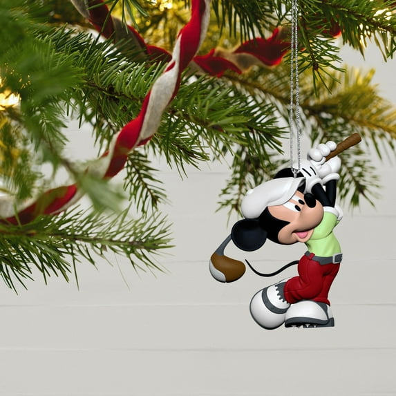 Hallmark 2021 Disney Mickey Mouse Swing Golf Christmas Ornament New With Box