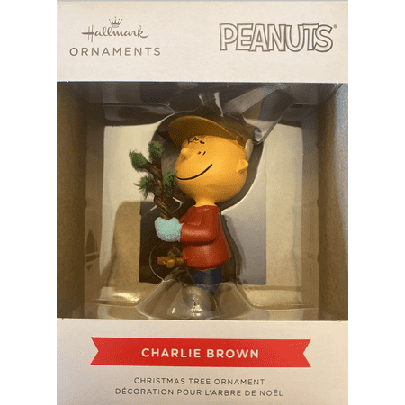 Hallmark 2021 Peanuts Charlie Brown With Tree Christmas Ornament New with Box