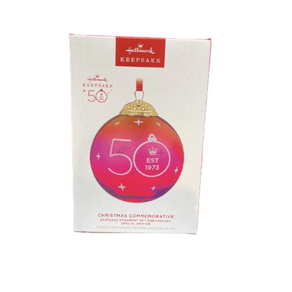 Hallmark 2023 Keepsake 50th Commemorative Glass Ball Christmas Ornament New