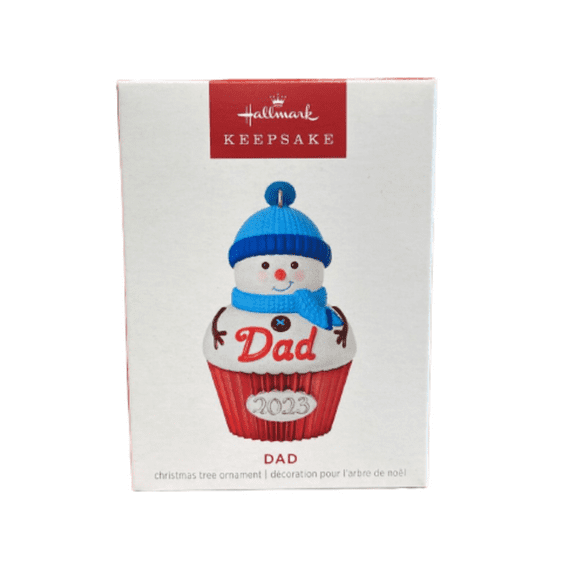 Hallmark 2023 Keepsake Dad Cupcake Christmas Ornament New with Box