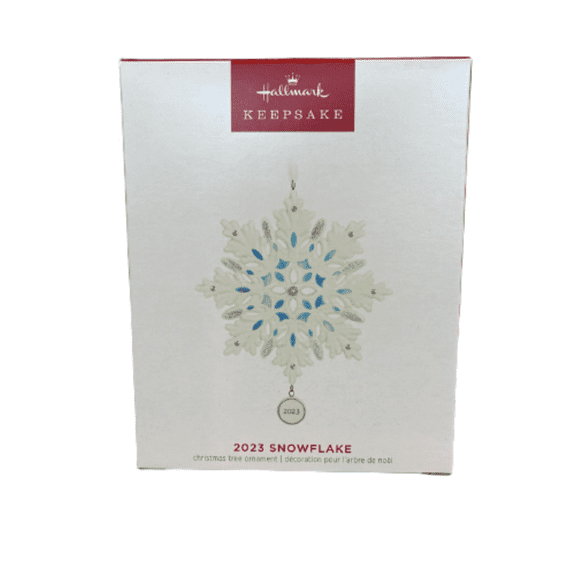 Hallmark 2023 Keepsake Snowflake Porcelain Christmas Ornament New with Box