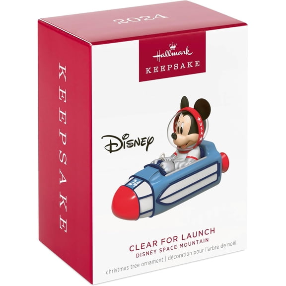 Hallmark 2024 Keepsake Disney Mickey Space Mountain Clear for Launch Ornament N