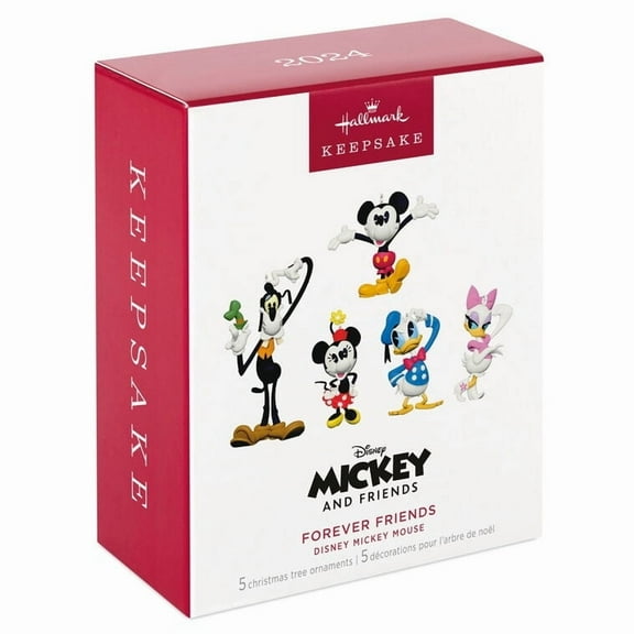 Hallmark 2024 Keepsake Mickey and Friends Forever Friends Ornament Set of 5 New