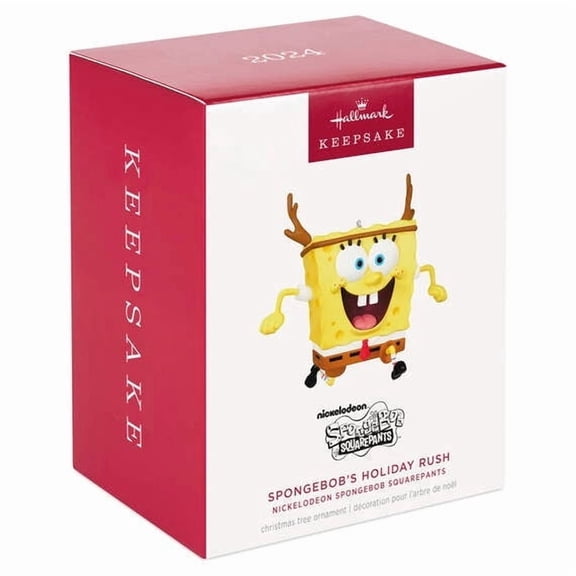 Hallmark 2024 Keepsake Nickelodeon SpongeBob Holiday Rush Christmas Ornament