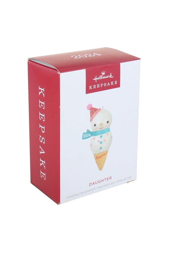 2024 Ornament Daughter Snowman Ice Cream Cone 2024 Ornament
