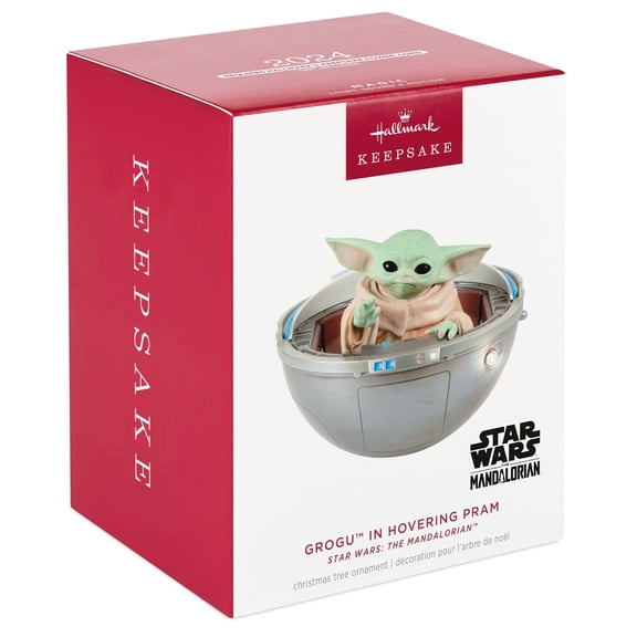Hallmark 2024 Ornament Star Wars: The Mandalorian Grogu in Hovering Pram