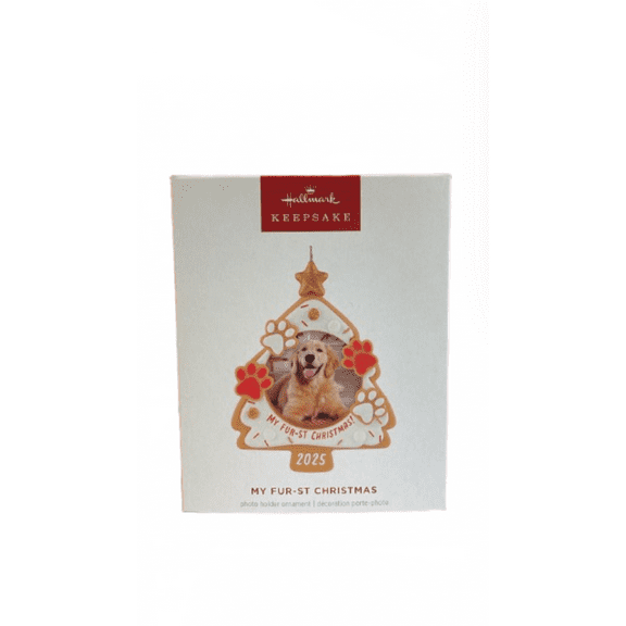 Hallmark 2025 Keepsake My Fur-st Christmas Photo Frame Ornament New with Box