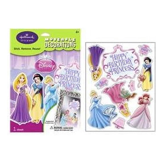 Hallmark 222437 Disney Princess Happy Birthday Princess Removable Wall Decorations