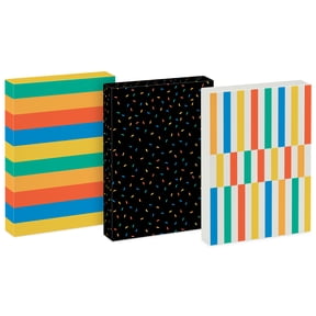Hallmark 3-Pack Small Gift Box Bundle (Confetti and Stripes)