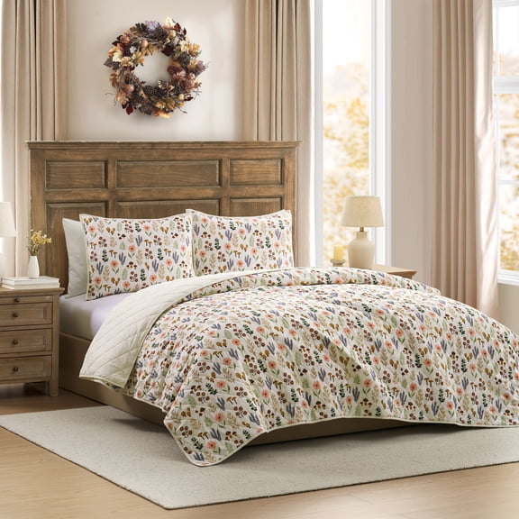 Hallmark 3-Piece Multicolor Hayra Fall Adult Quilt Set, King