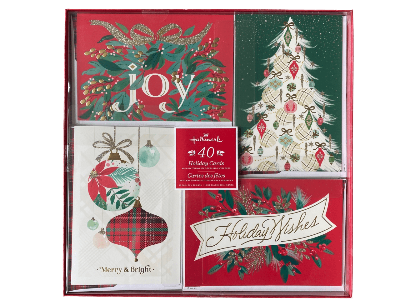 Hallmark 40 Holiday Cards with Matching Self-Sealing Envelopes (Joy and ...