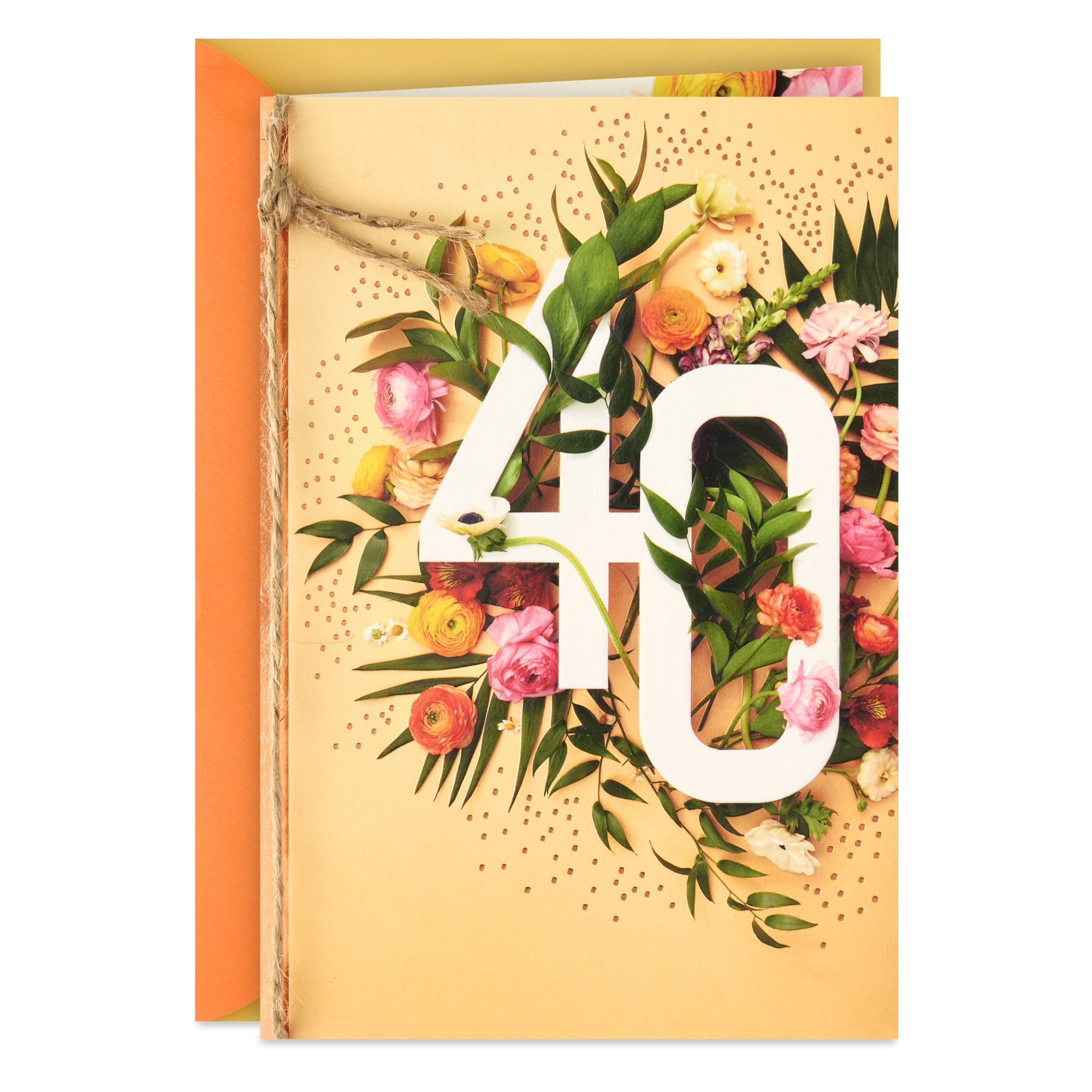 Hallmark 40th Birthday Card (Here's to You)