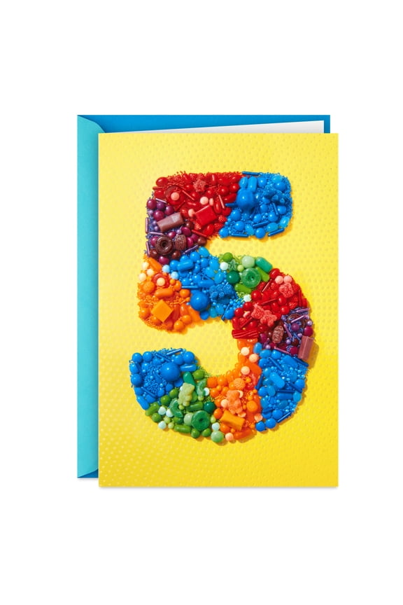 5th Birthday Card for Kid (Day Full of Happy)