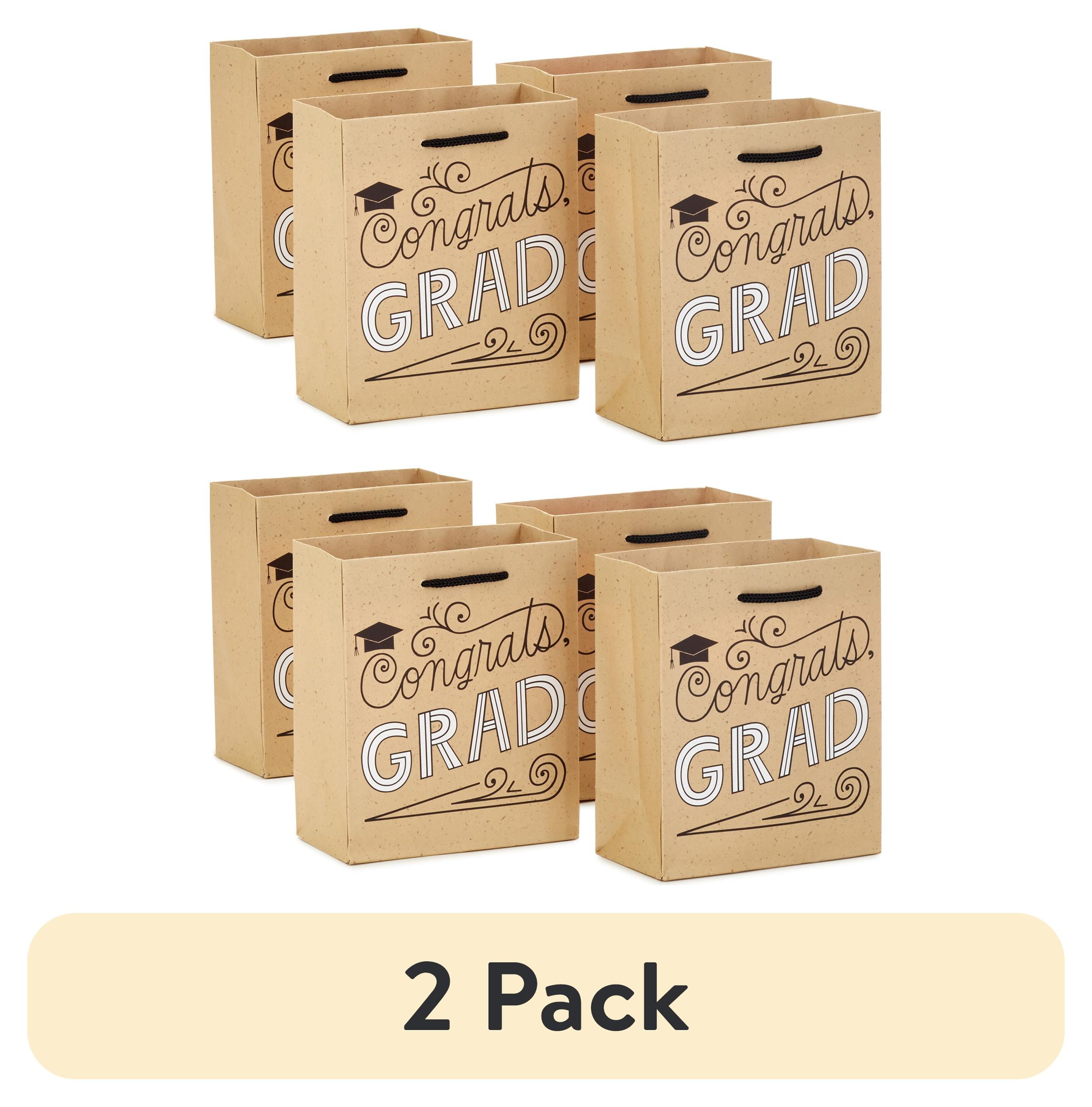 (2 pack) Hallmark 6" Small Graduation Gift Bag Bundle (8 Bags, 2