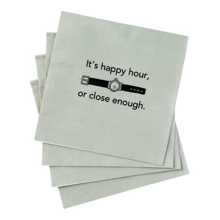 Hallmark 6519383 Its Happy Hour or Close Enough Napkins Paper, Assorted - 20 per Case, Pack of 4