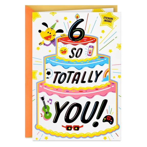 Hallmark 6th Birthday Card With Stickers (Fantastic and Fun)