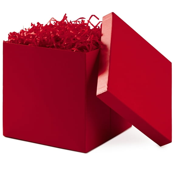 Hallmark 7" Large Gift Box with Lid (Red) for Birthdays, Christmas, Bridal Showers, Weddings, Baby Showers and More