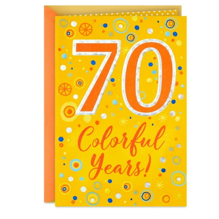 Hallmark 70th Birthday Card (Colorful and Vibrant Years)