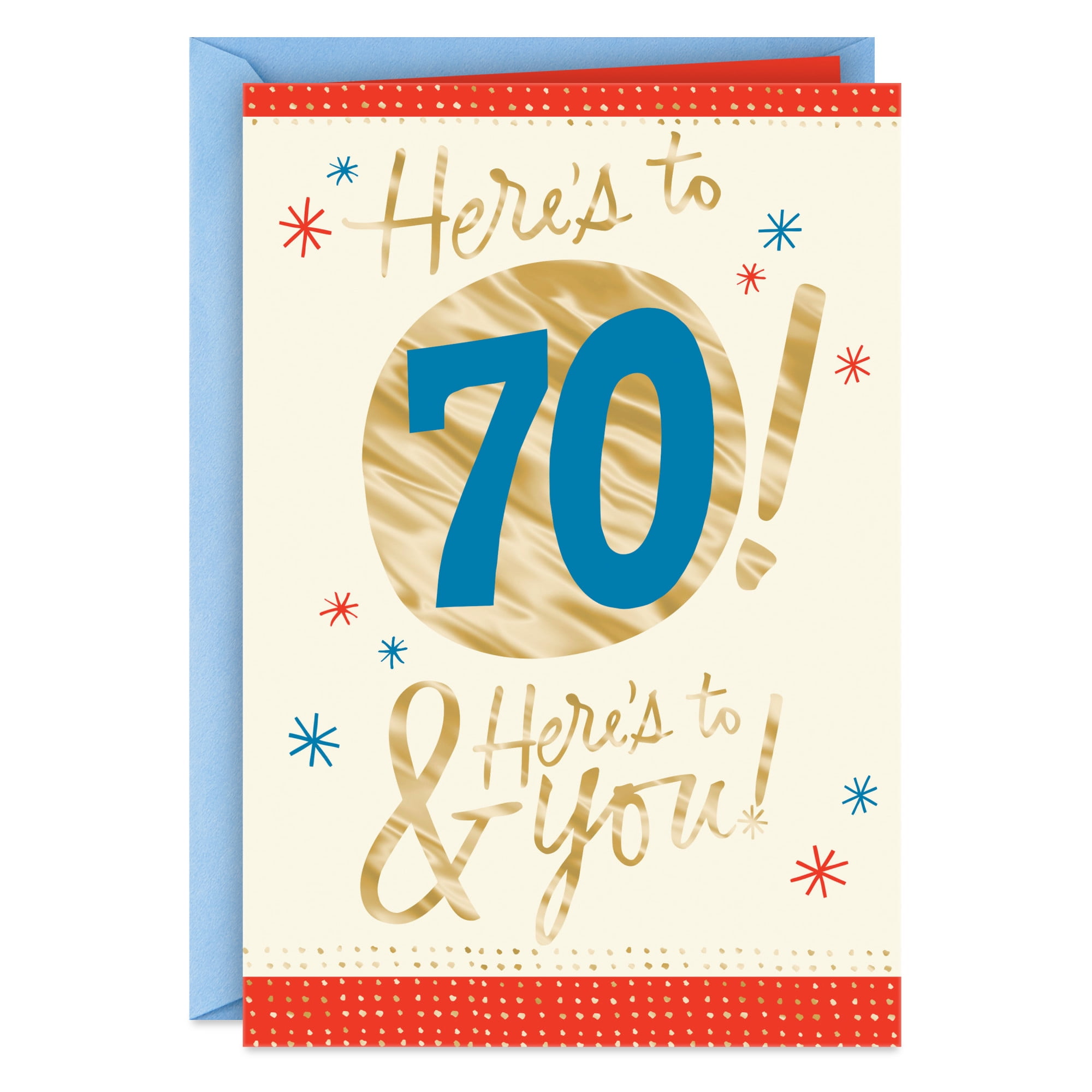 Hallmark 70th Birthday Card (Today Adds Up to One and Only You)