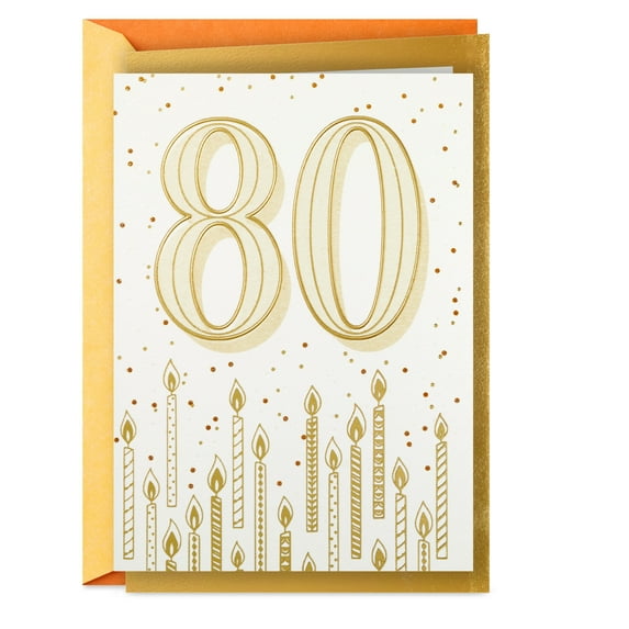 Hallmark 80th Birthday Card (Keep On Shining)