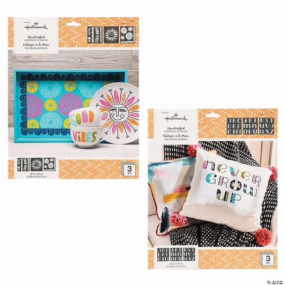 Hallmark Adhesive Stencils Doodle Design Assortment - 6 Pieces