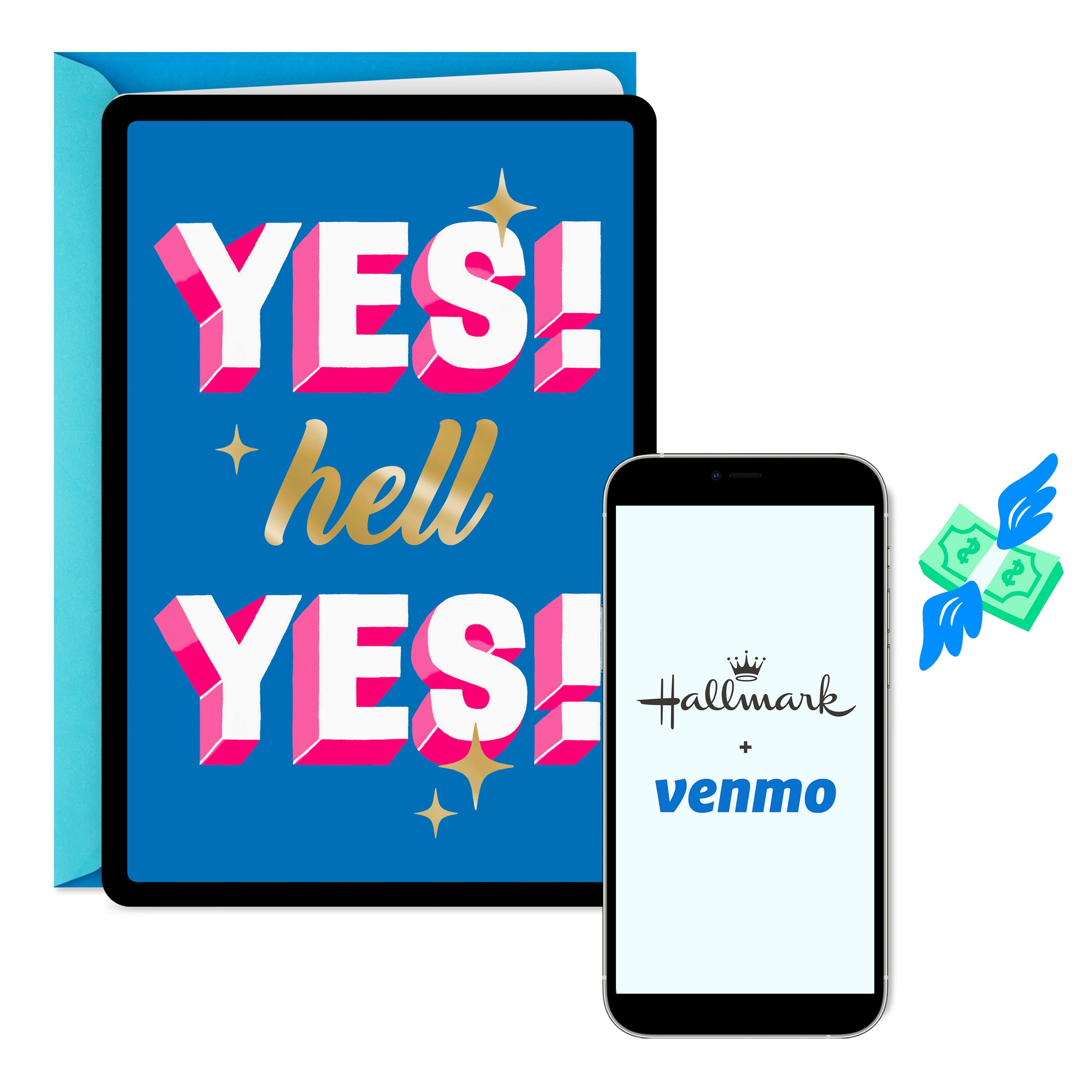 Hallmark And Venmo Congratulations Greeting Card ("Yes, Hell Yes")