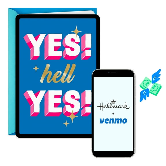Hallmark And Venmo Congratulations Greeting Card ("Yes, Hell Yes")