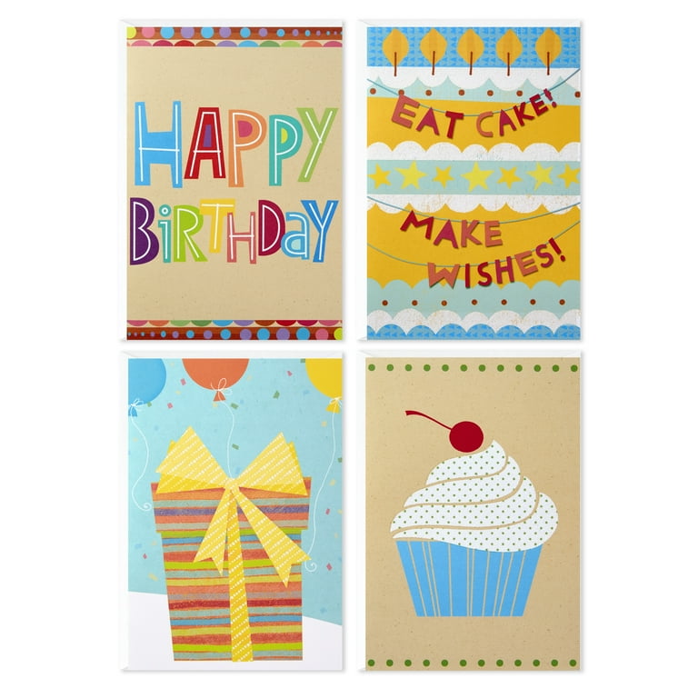 Hallmark Assorted Birthday Cards (Birthday Icons, 12 Cards and Envelopes)