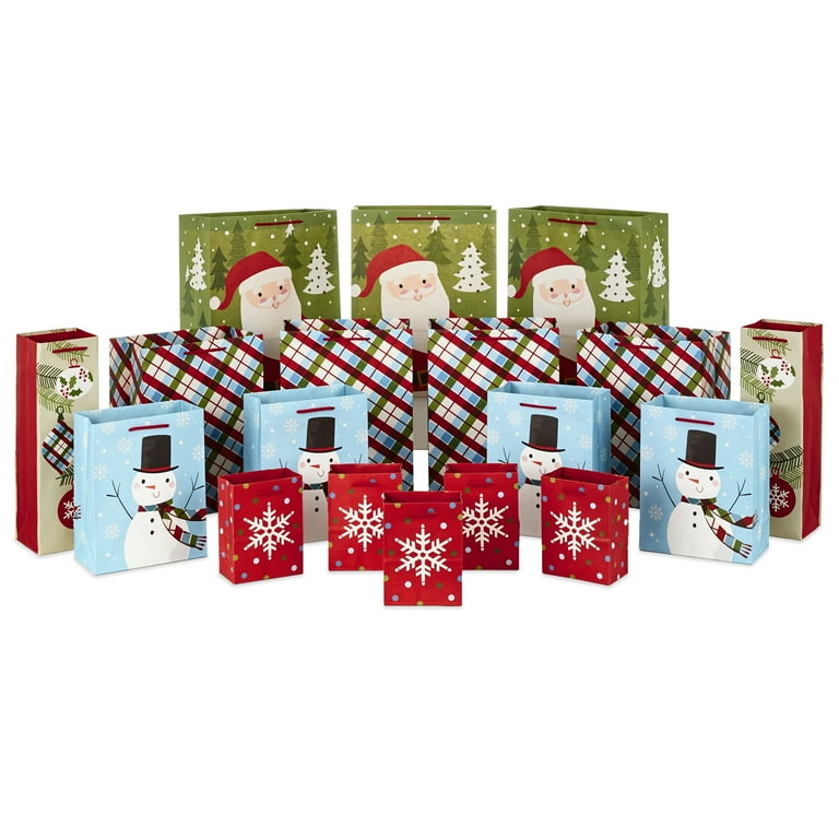 Hallmark Assorted Colors Christmas Gift Bags 18 Count