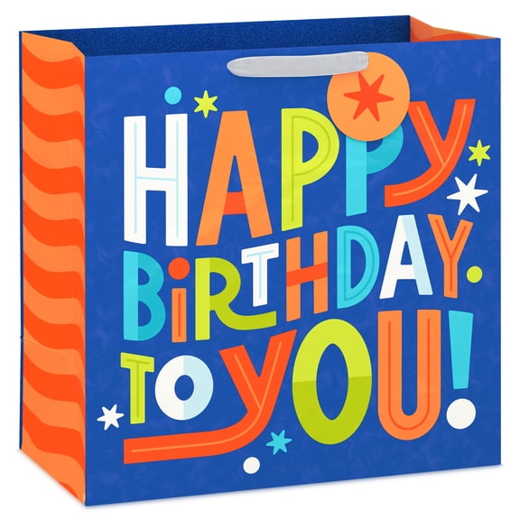 Hallmark Extra-Deep Gift Bag (Happy Birthday to You on Blue)