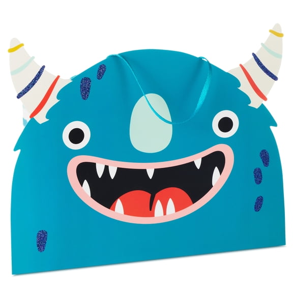 Hallmark Medium Gift Bag (Smiling Blue Monster Die-Cut)