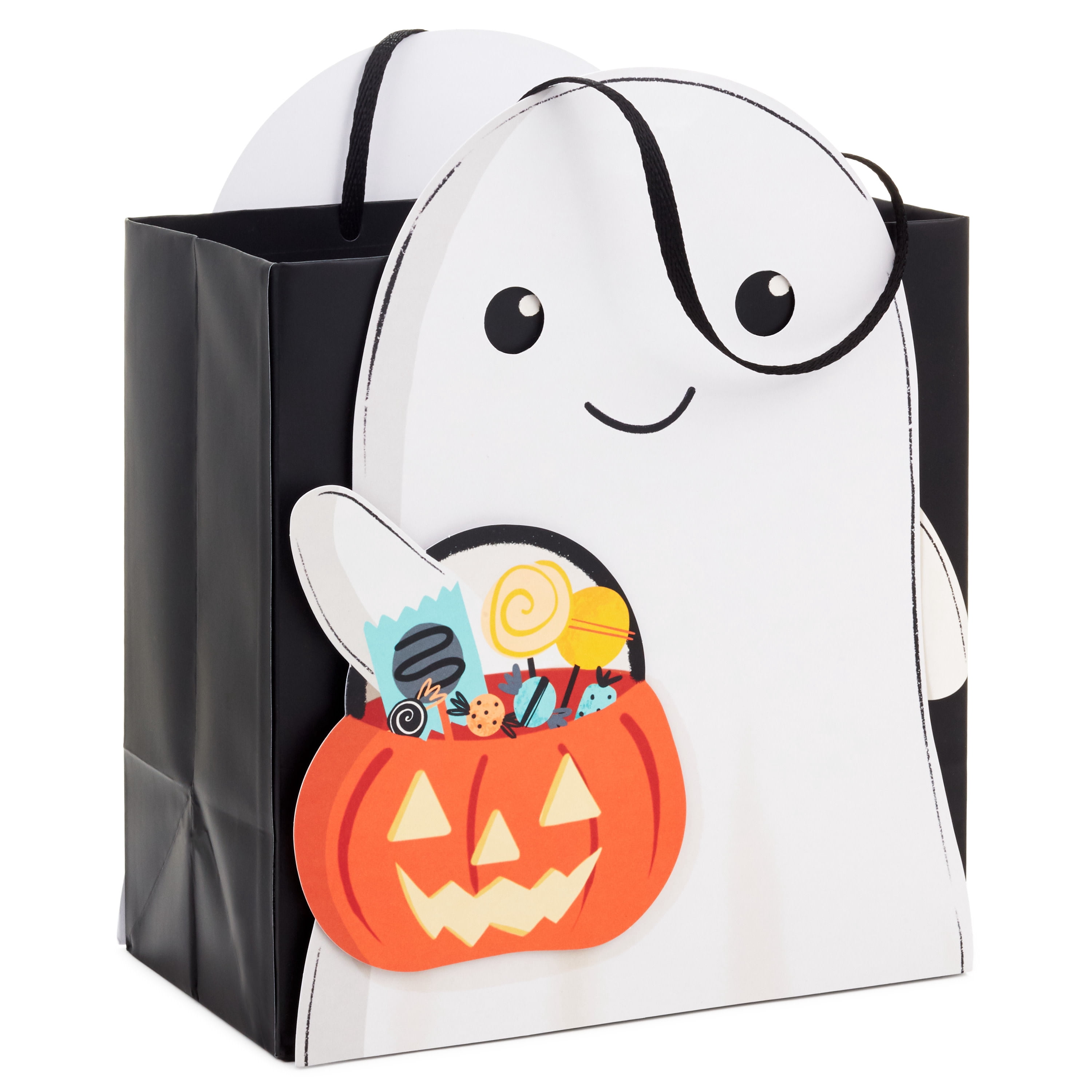 Hallmark Medium Halloween Gift Bag (Trick-or-Treating Ghost), 1 Count