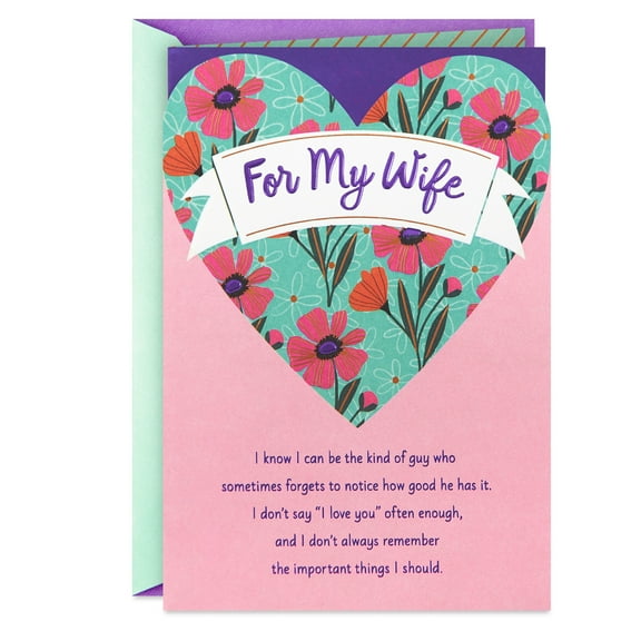 Hallmark Birthday Card for Wife (My Life Is Better Because of You)