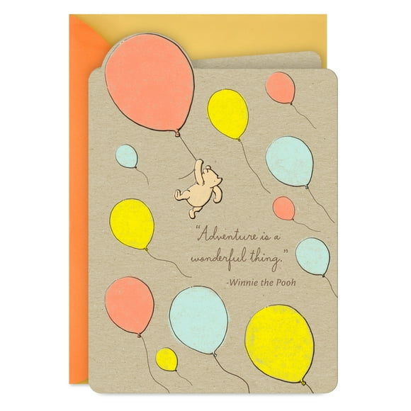 Hallmark Disney Winnie the Pooh Birthday Card (Year of Adventures)