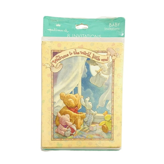 Hallmark Baby Invitations 8 Invitations "Welcome to the world little one!"