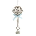 thumbnail image 1 of Hallmark Baby's First Christmas Silver Baby Rattle With Blue Ribbon 2024 Christmas Ornament, Metal, 1 of 5