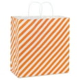 thumbnail image 1 of Hallmark Extra-Large Halloween Gift Bag (Orange and White Diagonal Stripes), 1 of 6