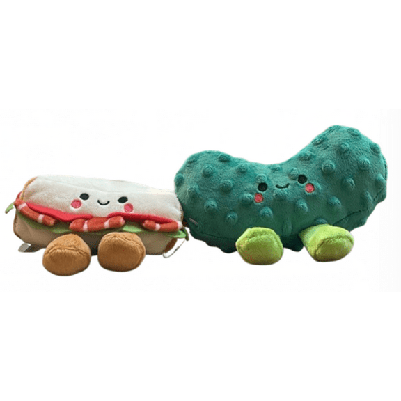 Hallmark Better Together BLT and Pickle Magnetic Plush Pair, 4" New With Tag