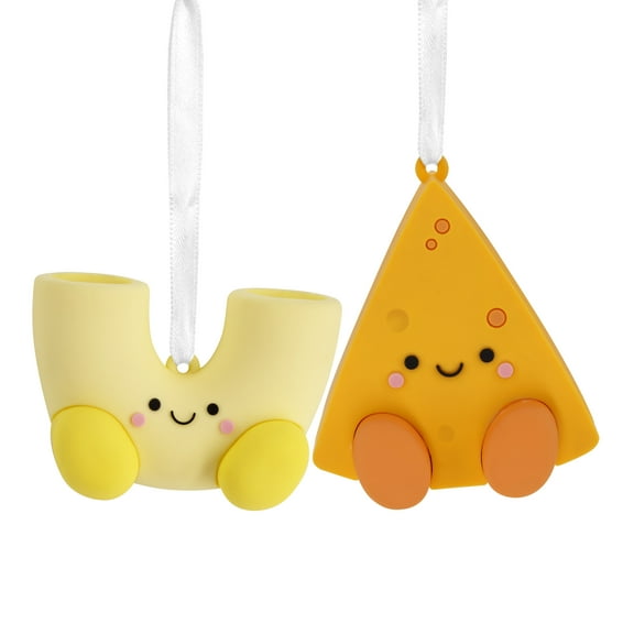 Hallmark Better Together Mac and Cheese Magnetic Christmas Ornaments, Set of 2, Shatterproof .06lbs