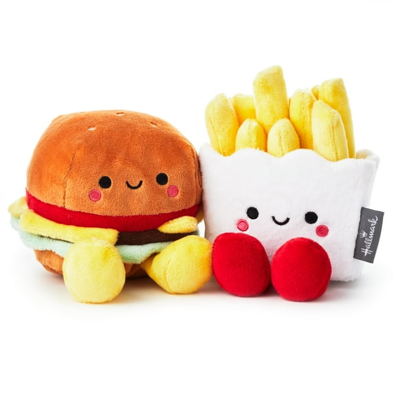 Hallmark Better Together Magnetic Plush for Ages 2 up (Hamburger and Fries), Set of 2