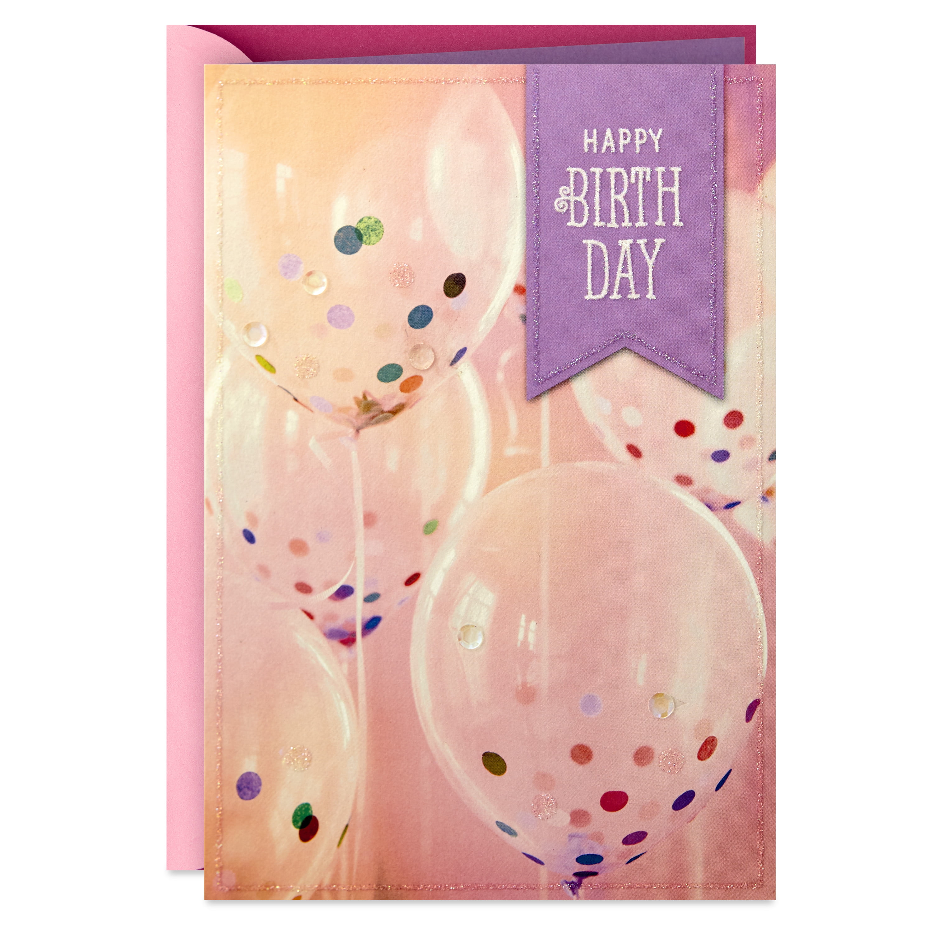 Hallmark Birthday Card (Confetti Balloons) - Walmart.com