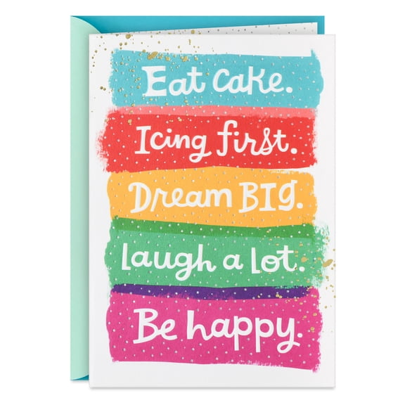 Hallmark Birthday Card (Eat Cake, Dream Big)