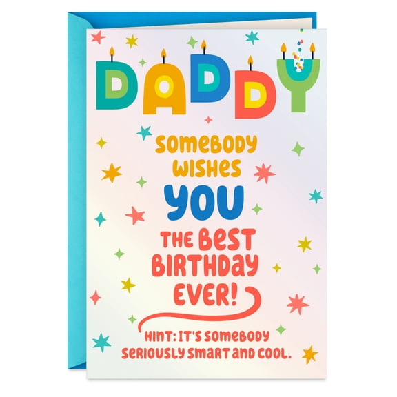Hallmark Birthday Card for Dad From Kid (Daddy Birthday Candles)