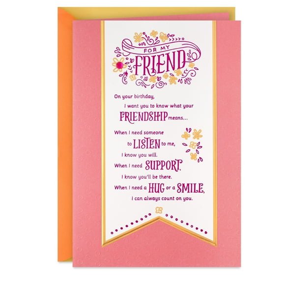 Hallmark Birthday Card for Friend (Can Always Count on You)