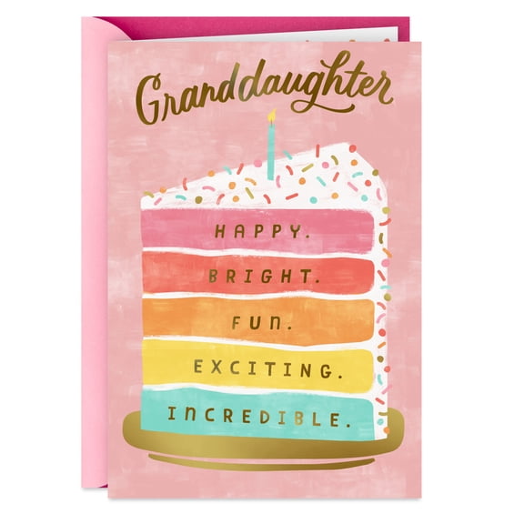 Hallmark Birthday Card for Granddaughter (Happy, Bright and Fun)