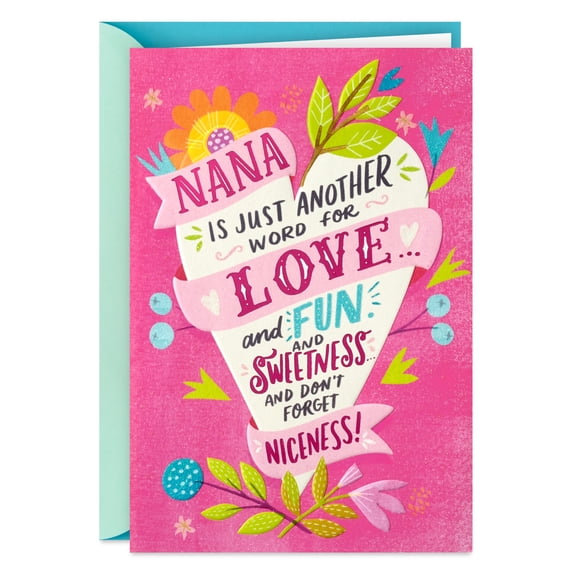 Hallmark Birthday Card for Grandma From Kid (Nana is Another Word for Love)